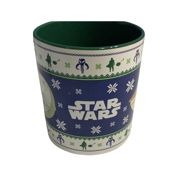 Disney Star Wars Mug Mandalorian Baby Yoda   20 oz Ceramic Coffee Cup Christmas - Picture 3 of 7